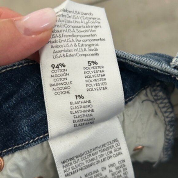 NEW MOTHER high waisted the looker ankle fray Walking on Coals blue skinny 23 - Picture 7 of 9